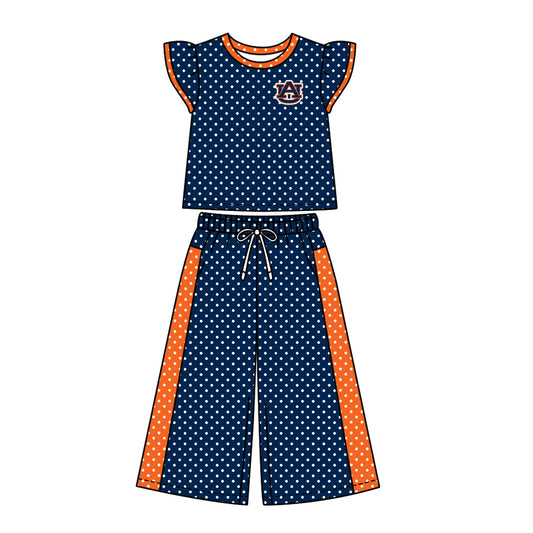 ( Moq 5 ) Baby Girls Kids Short Sleeves Shirt Pants Team Set Clothes