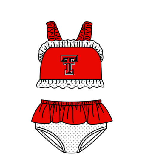 ( Moq 5 Each Style ) Baby Boys Girls Kids Team Sibling Jumpsuits Red Sets Swimsuits