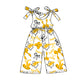( Moq 5 each style ) Baby Boy Girl Team Cheer Sibling Shirt Yellow Bows Jumpsuit Dress Set 8.1