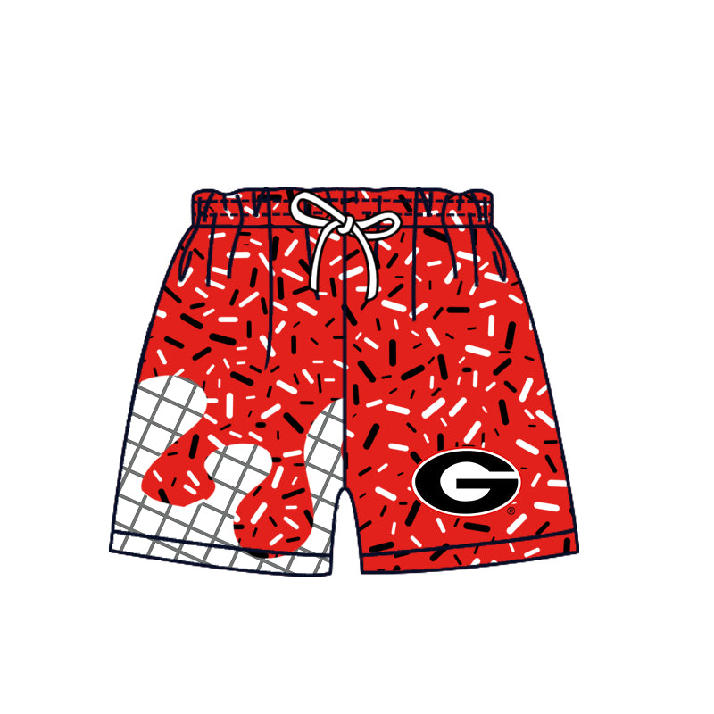 ( Moq 5 Each Style ) Baby Boys Girls Toddler Sibling Red Shorts Shirts Set Team Drip Sprinkles Clothes