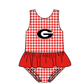 ( Moq 5 Each Style ) Baby Boys Girls Red Stripes Sibling Team Sets Swimsuits Football Clothes