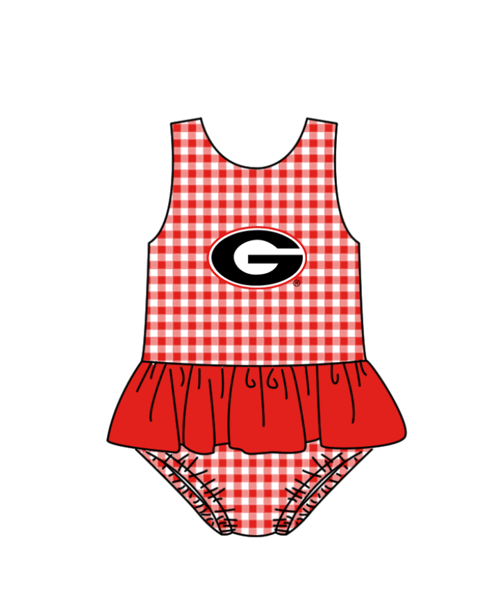 ( Moq 5 Each Style ) Baby Boys Girls Red Stripes Sibling Team Sets Swimsuits Football Clothes