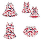 ( Moq 5 Each Style ) Baby Girls Kids Red Bows Sibling Team Shorts Dresses Set