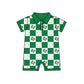 ( Moq 5 Each Style ) Baby Boys Girls Toddler Green Bows Team Sibling Shorts Dress Shirt Set Summer Clothes