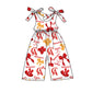( Moq 5 each style ) Baby Boy Girl CA Team Cheer Sibling Shirt Bows Jumpsuit Dress Set 7.29