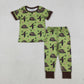 Baby Boys Short Sleeves Ducks Cmo Hats Shirt Pants Pajamas Hunting Green Outfit RTS