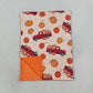 Baby Kids Toddler Pumpkins Trucks Fall Orange Blanket RTS