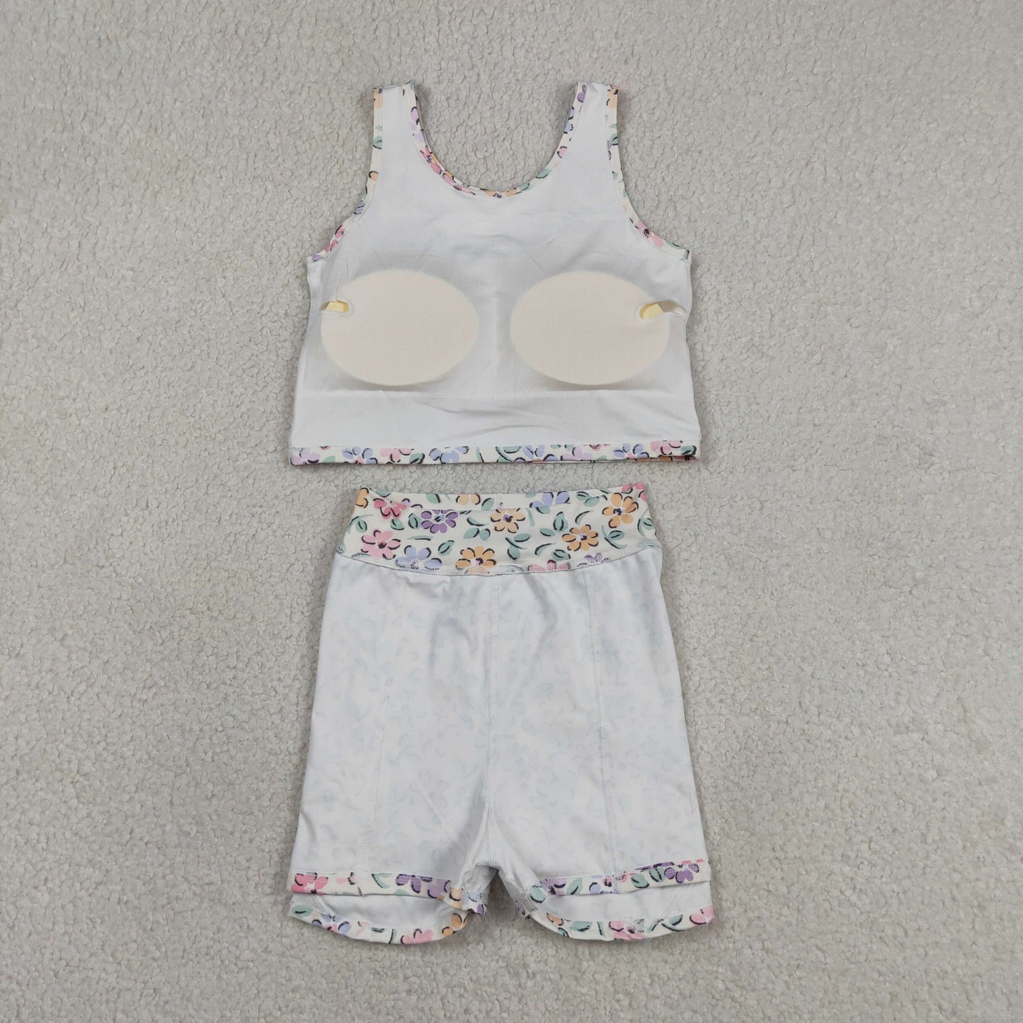 Baby Girls Kids Flower Tops Skirt Shorts Yoga Summer Set RTS