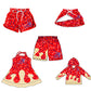 ( Moq 5 each style ) Baby Boy Girl  Team Sibling Tiger Red Drips Dress Shirt Shorts Pants 7.2