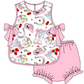 Baby Girl Valentine Hearts Boots Sibling Matching Dress Romper Clothes Set ( Moq 5 Each style )