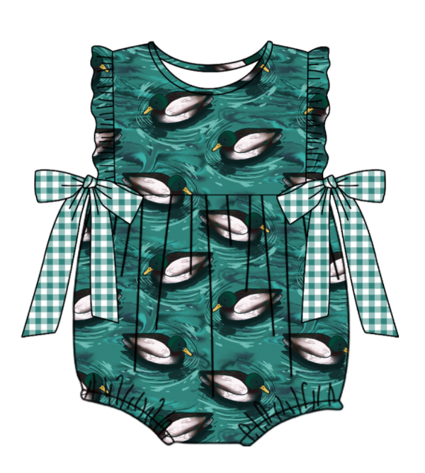 Baby Boy Girl Duck Sibling Matching Dress Romper Clothes Set ( Moq 5 Each style )