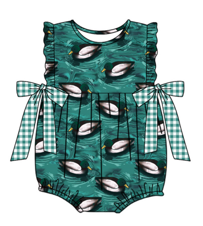 Baby Boy Girl Duck Sibling Matching Dress Romper Clothes Set ( Moq 5 Each style )