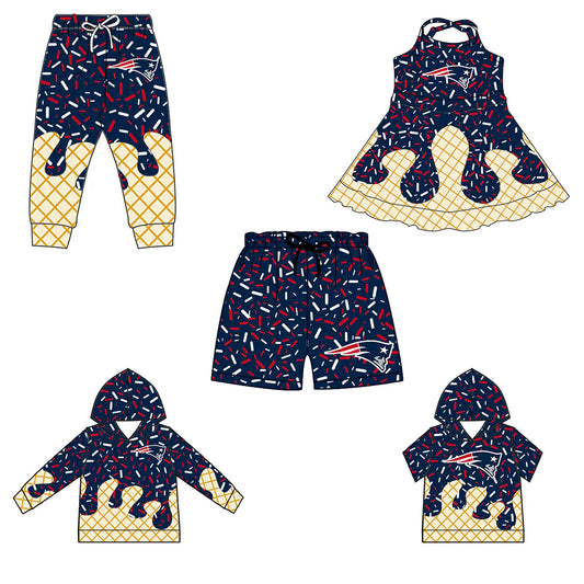 ( Moq 5 each style ) Baby Boy Girl Team Star Sibling Dress Shirt Shorts Pants 6.12
