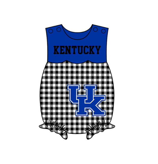 ( Moq 5 Each Style ) Baby Boys Girls Kids Plaid Team Sibling Blue Rompers Dress Sets