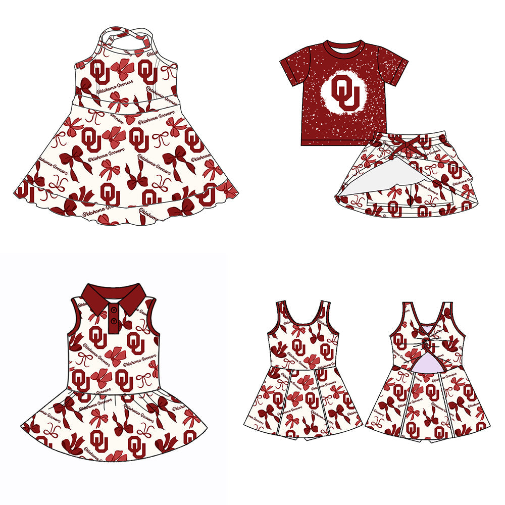 ( Moq 5 each style ) Baby Girl Team Bows Sibling Dress Set 5.23