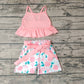 Promotion Baby Girl Halter Tops Floral Belt Shorts Summer Outfit