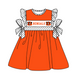 ( Moq 5 ) Baby Girls Toddler Short Sleeves Team Knee Length Ruffle Dress