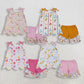 Sibling Baby Girls Kids Bows Flower Scallop Tops Ruffle Shorts Summer Sets Clothes RTS