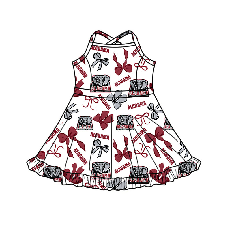 ( Moq 5 Each Style ) Baby Girls Kids Red Bows Elephant Sibling Team Shorts Dresses Set