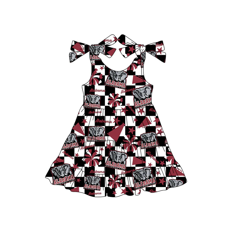 ( Moq 5 each style ) Baby Girl Toddler Elephant Cheer Sibling Team Romper Dress Set 7.16