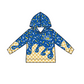 ( Moq 5 each style ) Baby Boys Girls Team Cheer Sibling Blue Drips Shirt Bows Dress Set 8.14