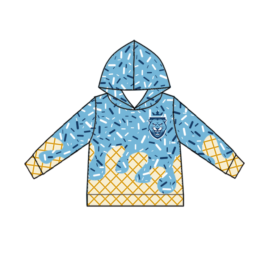 ( Moq 5 each style ) Baby Boy Girl Summer Team Sibling Blue Drip Shorts Shirt Set 7.28
