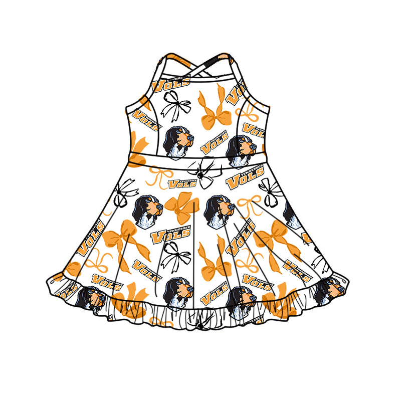 ( Moq 5 Each Style ) Baby Girls Toddler Dogs Bows Sibling Team Shorts Dresses Set Clothes
