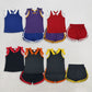 Sibling Baby Girls Kids Sleeveless Bows Cotton Shirts Shorts Sets Clothes RTS