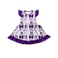 ( Moq 5 each style ) Baby Girl Toddler Cats Team Purple Bows Sibling Dress Set 6.27