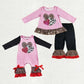 Sibling Baby Girls Kids Long Sleeves Hearts Valentine Romper Set Clothes RTS