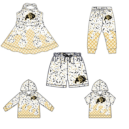 ( Moq 5 each style ) Baby Boy Girl Cow Team CU Sibling Dress Shirt Shorts Pants 6.3