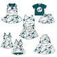 ( Moq 5 each style ) Baby Girl Toddler Team Green Bows Sibling Skort Dress Set 6.9