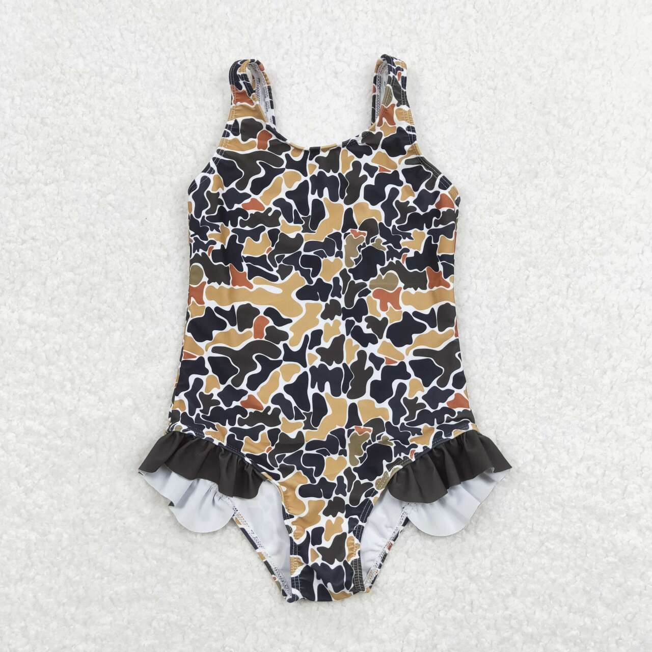 S0239 Baby Girl Sleeveless Camo One Piece Summer Swimsuit