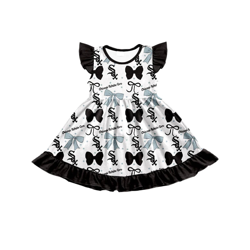 ( Moq 5 each style ) Baby Boy Girl Toddler Team Bows Sibling Shirt Dress Set 6.20