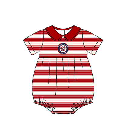 ( Moq 5 Each Style ) Baby Boys Girls Kids Team Sibling Red Stripes Rompers Sets