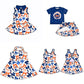 ( Moq 5 each style ) Baby Girl Team Bows Sibling Dress Set 5.17