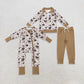 Sibling Baby Boys Kids Long Sleeves Football Stars Plaid Zipper Romper Set RTS