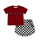 ( Moq 5 Each Style ) Baby Boys Girls Toddler Chicken Plaid Sibling Shorts Sets Team Clothing
