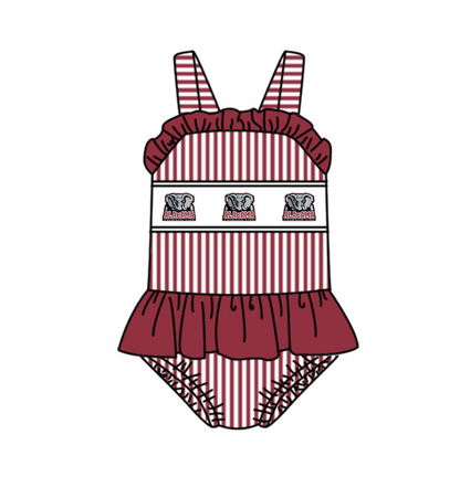 ( Moq 5 Each Style ) Baby Boys Girls Elephant Sibling Team Sets Swimsuits Football Clothes