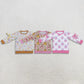 Sibling Baby Girls Kids Long Sleeves Pumpkins Bows Shirts Fall Tops Clothes RTS