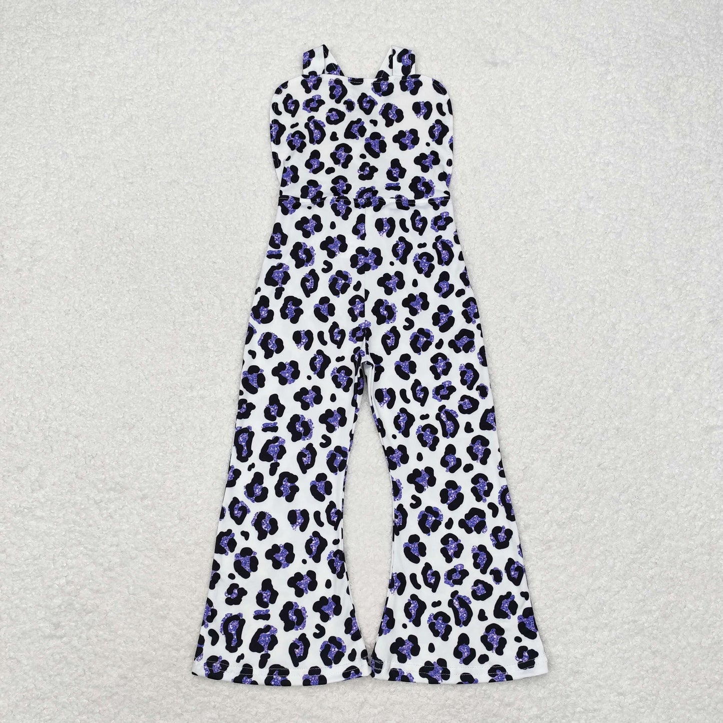 Baby Girl Leopard Straps Bell Pants Jumpsuit