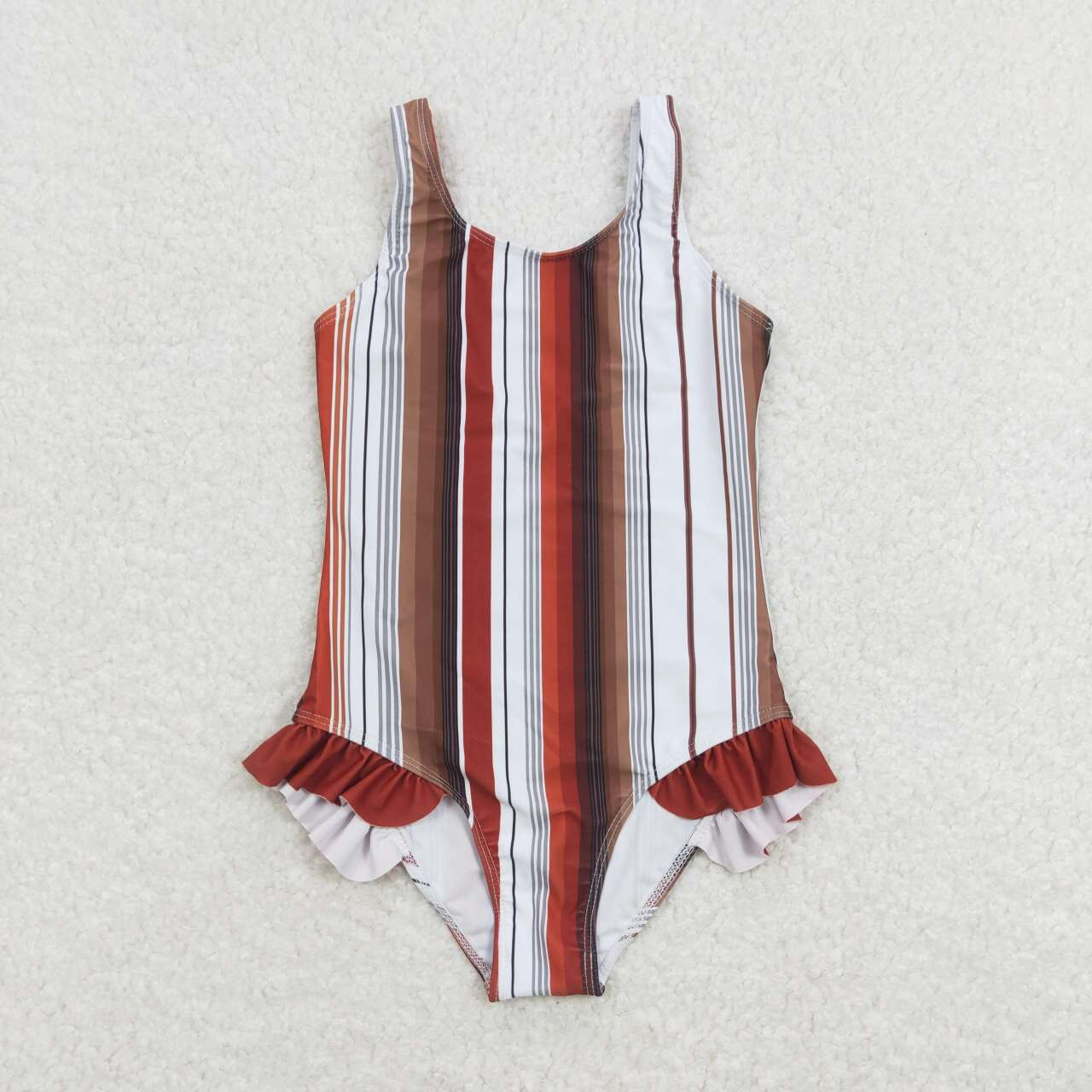 S0238 Baby Girl Sleeveless Stripes One Piece Summer Swimsuit