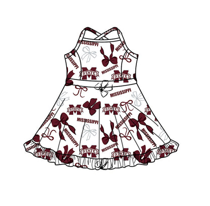 ( Moq 5 Each Style ) Baby Girls Kids Dark Red Bows Sibling Team Shorts Dresses Set