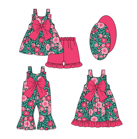 Baby Girl Bows Floral Sibling Romper Dress Set ( Moq 5 Each Style ) 1.3