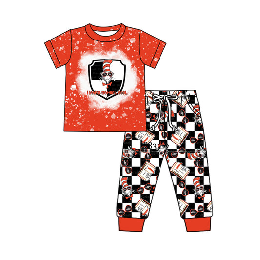 Baby Boy Toddler Short Sleeves Dr Reading Shirt Checkered Pants Set