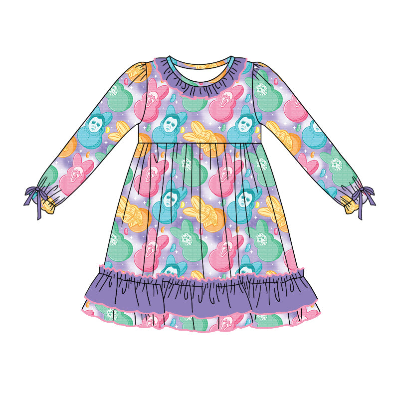 Baby Girl Long Sleeves Halloween Rabbit Dress