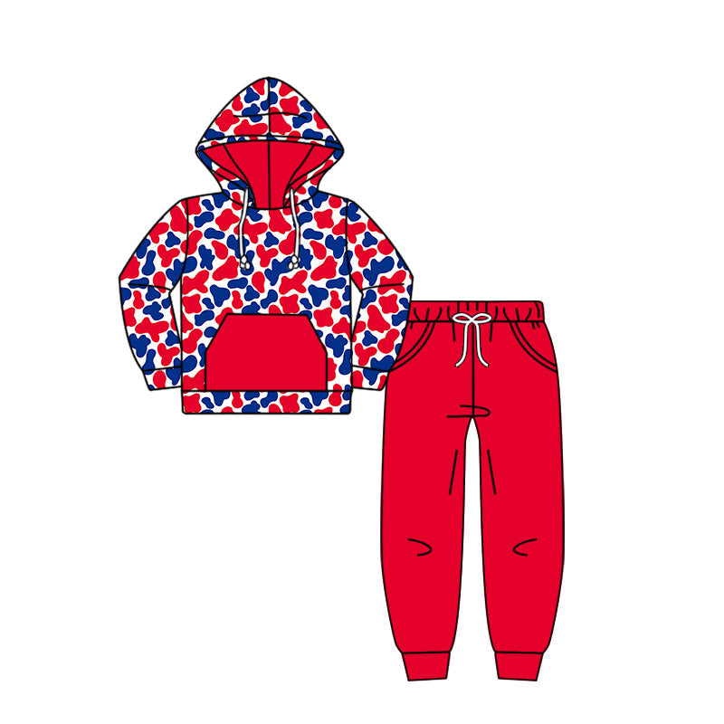 ( Moq 5 each style ) Baby Boy Girl Team Sibling Long Sleeves Red Set 8.8