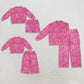 Sibling Baby Girls Adult Women Long Sleeves Leaves Pockets Camo Sets Pink Clothes RTS