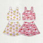 Baby Girl Sleeveless Bows Baseball Sibling Yoga Active Wear Skort Set Clothes RTS