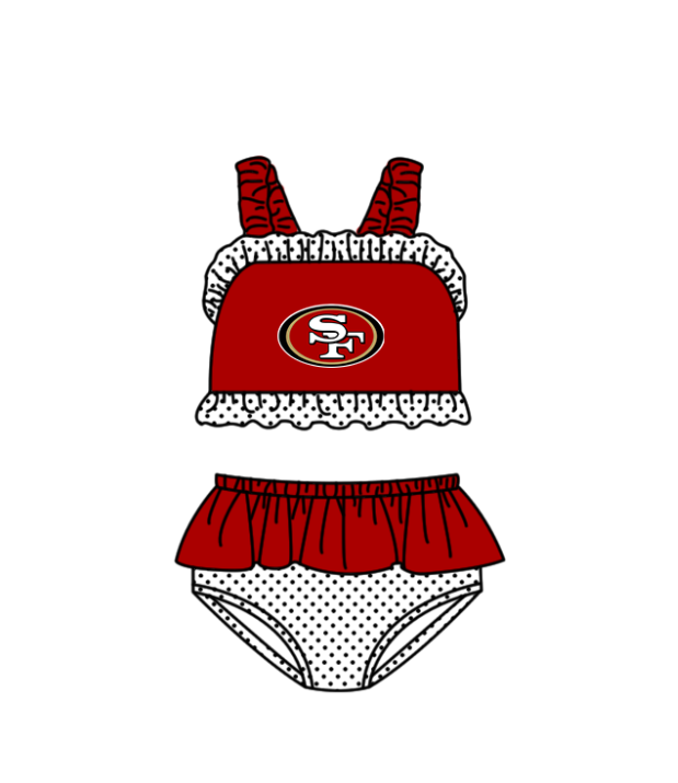 ( Moq 5 Each Style ) Baby Boys Girls Kids Team Sibling Jumpsuits Sets Swimsuits Red Clothes